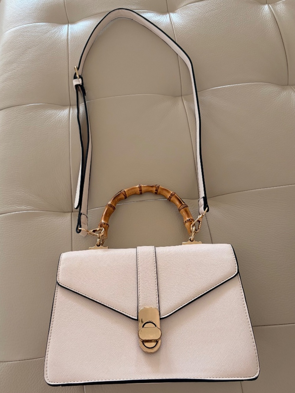 Italian Crème Leather Bag